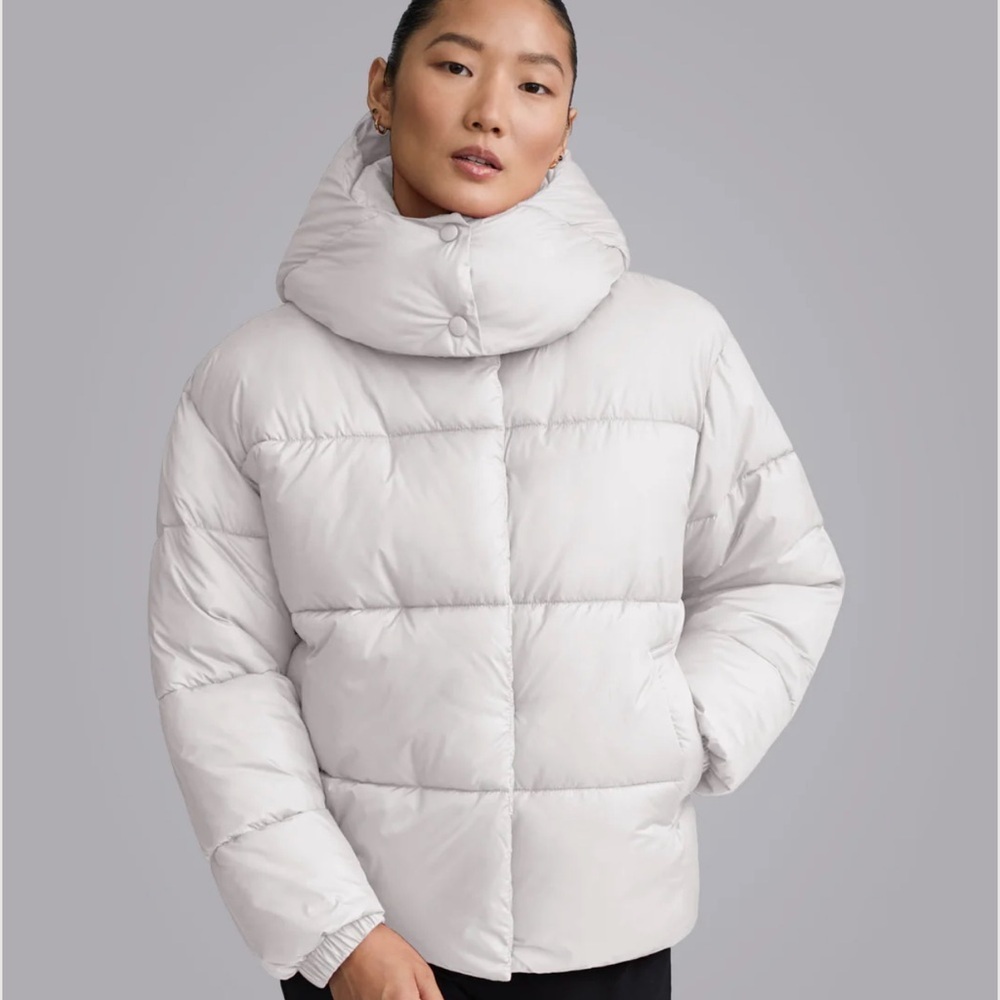 Anthropologie NVLT Cire Wonder Puffer Jacket Ivory